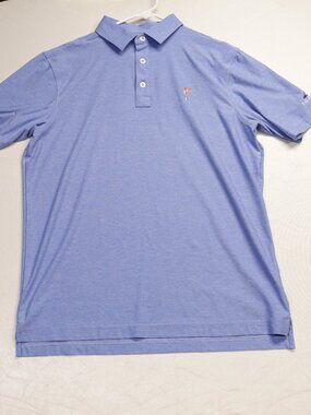 Straight Down Men’s Polo Shirt Light Blue Performance Stretch Golf Short Sleeve